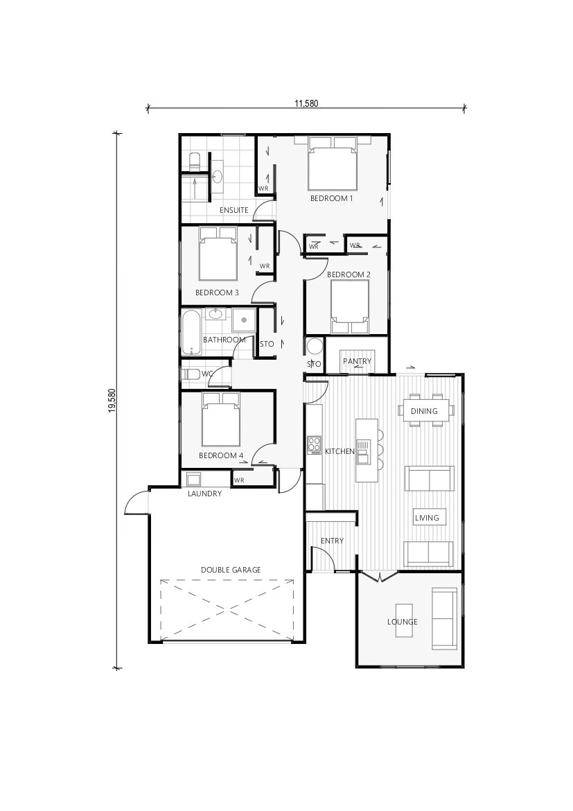 Huxley new home floor plan 