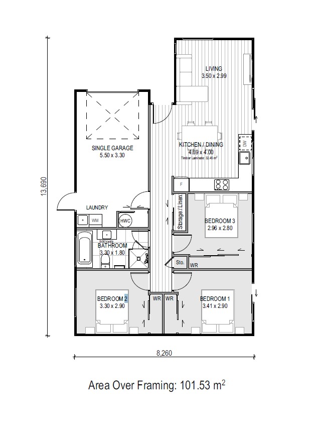 Lot 77 Paparoa Views Floor Plan 101
